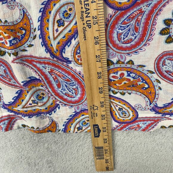 Lands End Dress Womens Extra Small Pullover V Neck Embroidered Paisley Cotton - Picture 4 of 8